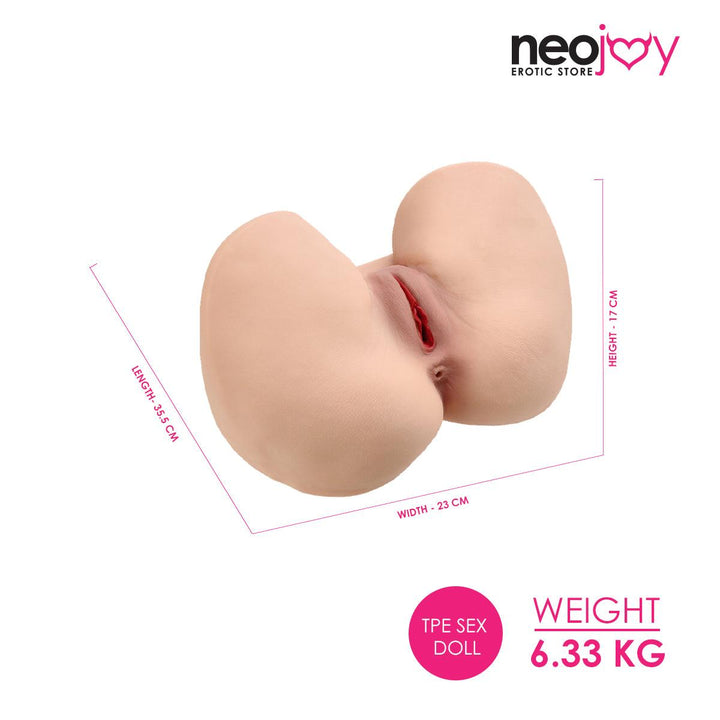 Neojoy - Cute whole real texture Butt stroker - 6.33KG - Flesh White - Lucidtoys