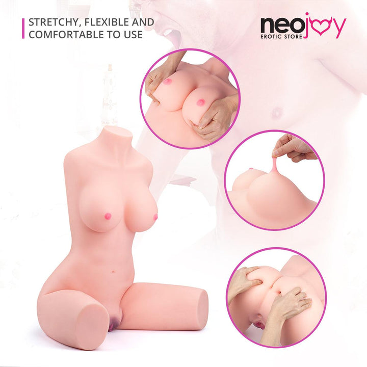 Neojoy - Big half body Sex Torso with Flexible Skeleton - Skin - 23Kg - Lucidtoys