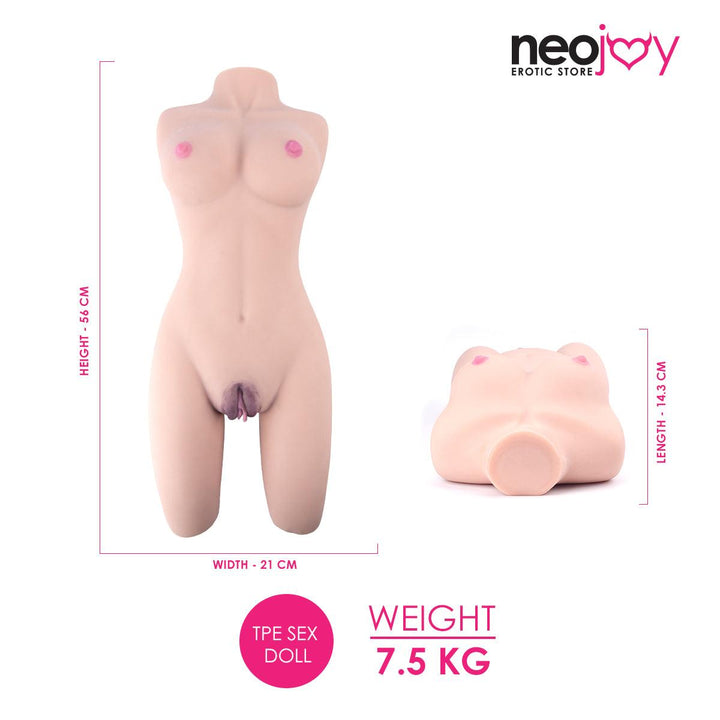 Neojoy - Big half body Sex Torso with Flexible Skeleton - Skin - 7.5Kg - Lucidtoys