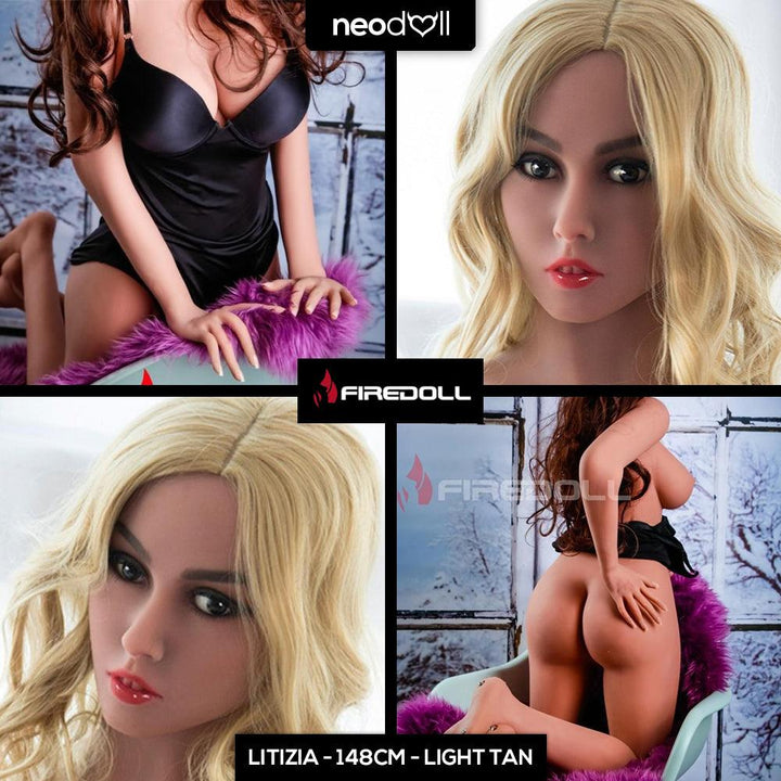Fire Doll - Litizia - Realistic Sex Doll - Tongue included - 148cm - Light Tan - Lucidtoys