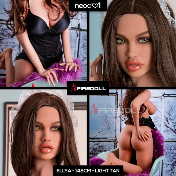 Fire Doll - Ellya - Realistic Sex Doll - Tongue included - 148cm - Light Tan - Lucidtoys