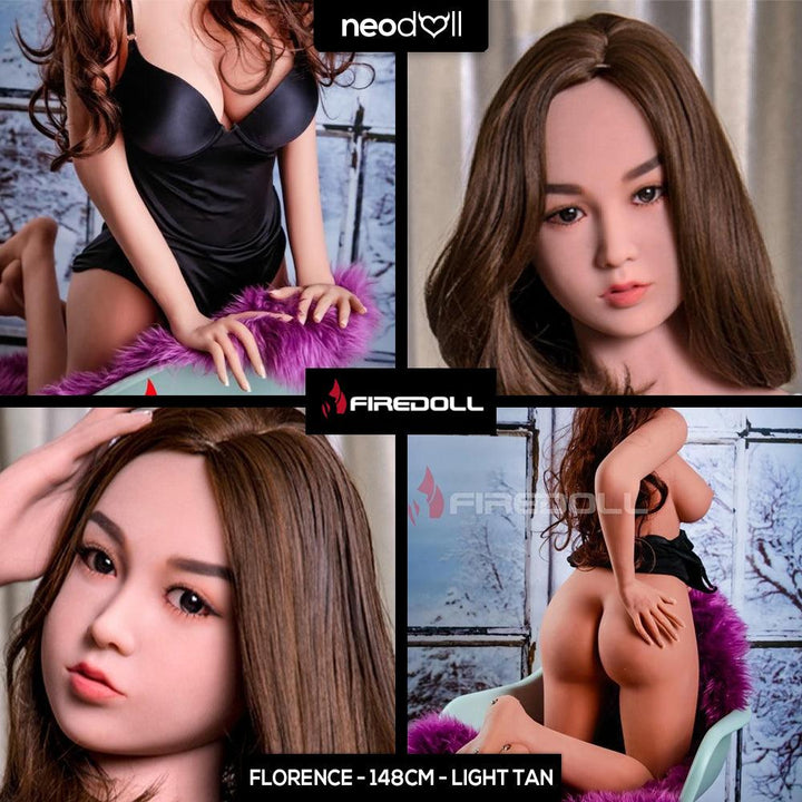Fire Doll - Florence - Realistic Sex Doll - Tongue included- 148cm - Light Tan - Lucidtoys