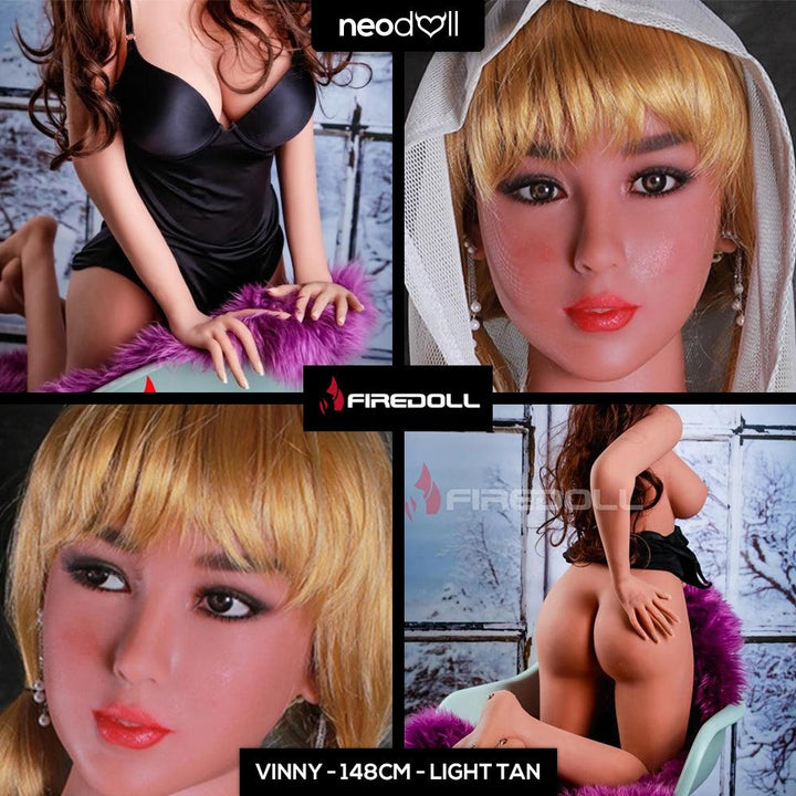 Fire Doll - Vinny - Realistic Sex Doll - Tongue included - 148cm - Light Tan - Lucidtoys