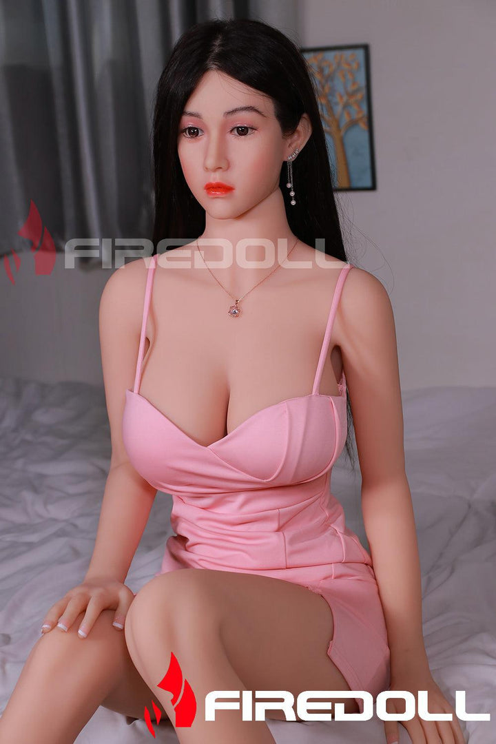 Fire Doll - Nicola - Silicone TPE Hybrid Sex Doll - Tongue included - 166cm - Natural - Lucidtoys