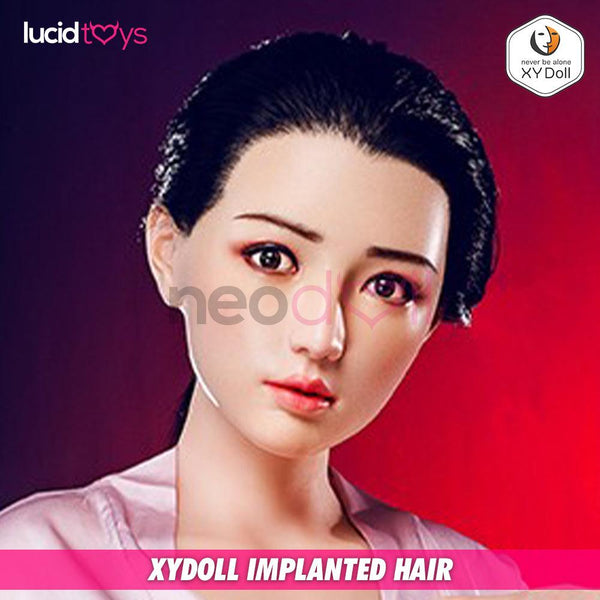 Neodoll XY - Silicone Sex Doll Head - Implanted hair - M16 Compatible - Natural - Lucidtoys