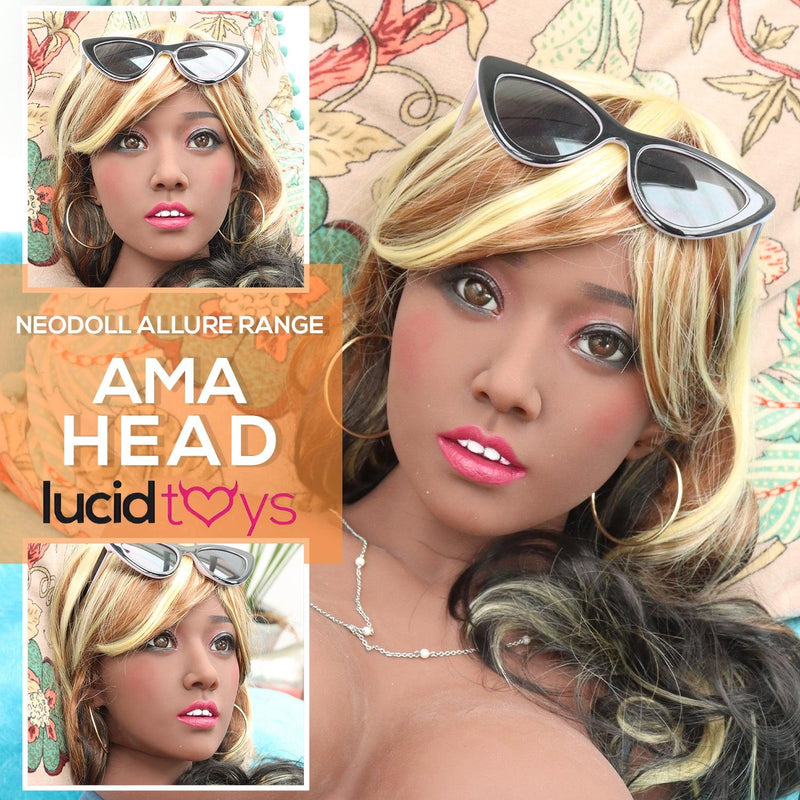 Neodoll Allure Ama - Realistic Sex Doll Head - Black video