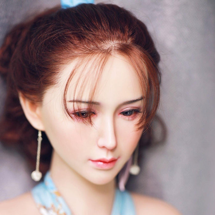 Neodoll Sugar Babe - Rylie - Silicone Sex Doll Head - Implanted Hair - Silicone Colour - Lucidtoys