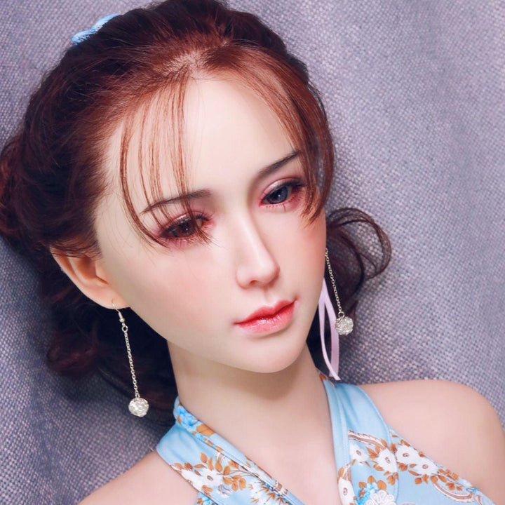 Neodoll Sugar Babe - Rylie - Silicone Sex Doll Head - Implanted Hair - Silicone Colour - Lucidtoys