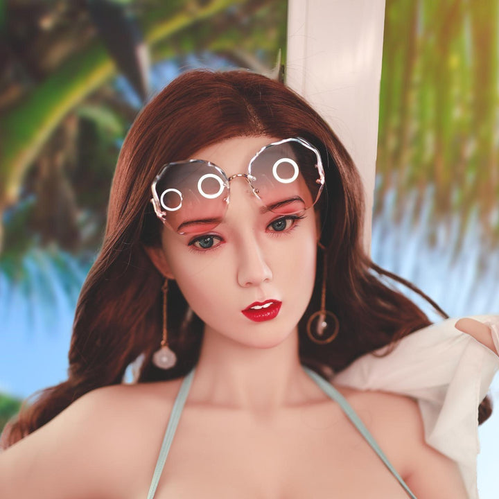 Neodoll Sugar Babe - Gracelynn - Silicone Sex Doll Head - Implanted Hair - Silicone Colour - Lucidtoys