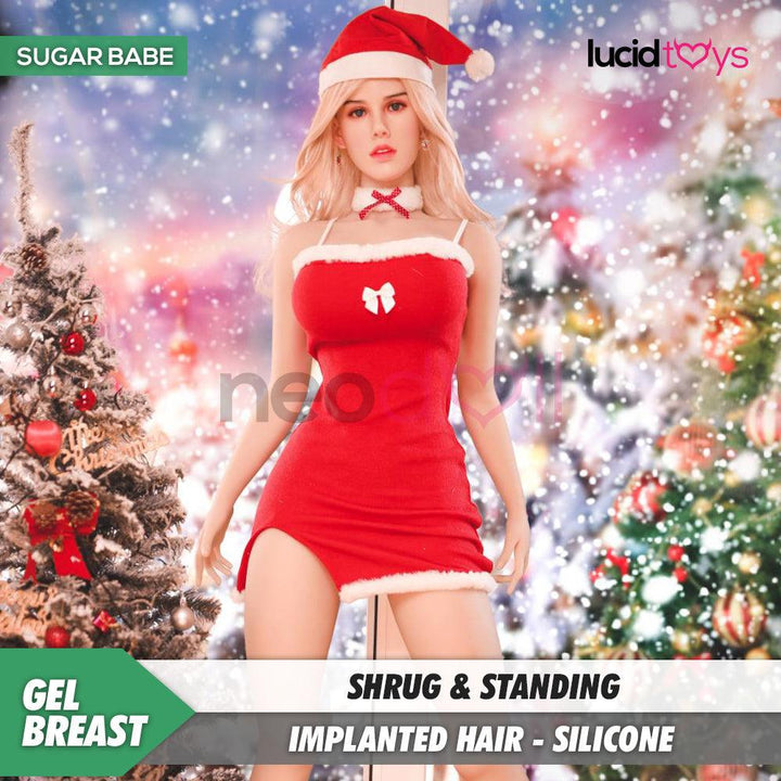 Neodoll Sugar Babe - Fatima - Silicone TPE Hybrid Sex Doll - Gel Breast - Uterus - 164cm - Implanted Hair - Silicone Colour - Lucidtoys