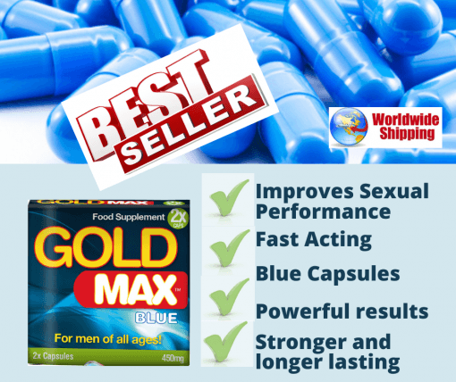 GoldMAX BLUE 2 Pack - Male Sex Enhancer Supplement - Lucidtoys