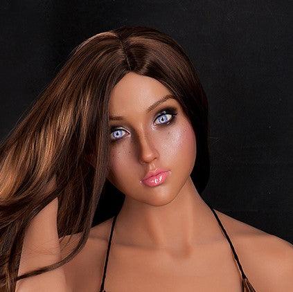 XYDoll - Misa - Silicone Sex Doll Head - Implanted Hair - Tan - Lucidtoys