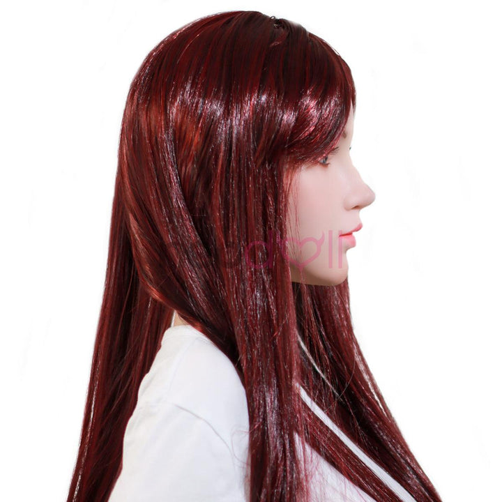 Neodoll Hair Wigs - Wine Red - Long Straight - Side Fringe - Lucidtoys