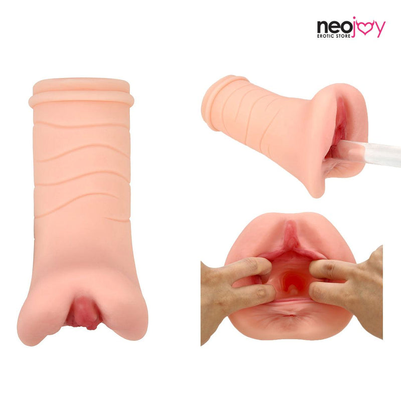 Neojoy - Prominent Inner Lips Handheld Masturbator - 0.59kg - Skin video