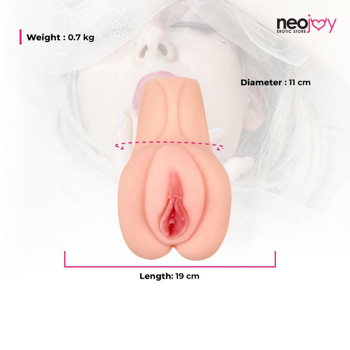 Neojoy - Realistic Open Lips Handheld Masturbator - 0.7kg - Skin - Lucidtoys