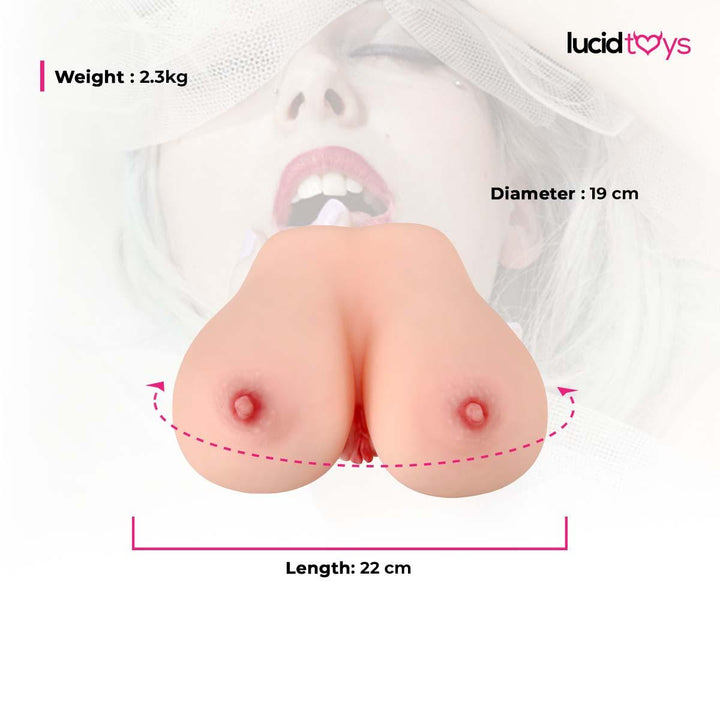 Neojoy - Titties Masturbator - 2.3kg - White Skin - Lucidtoys