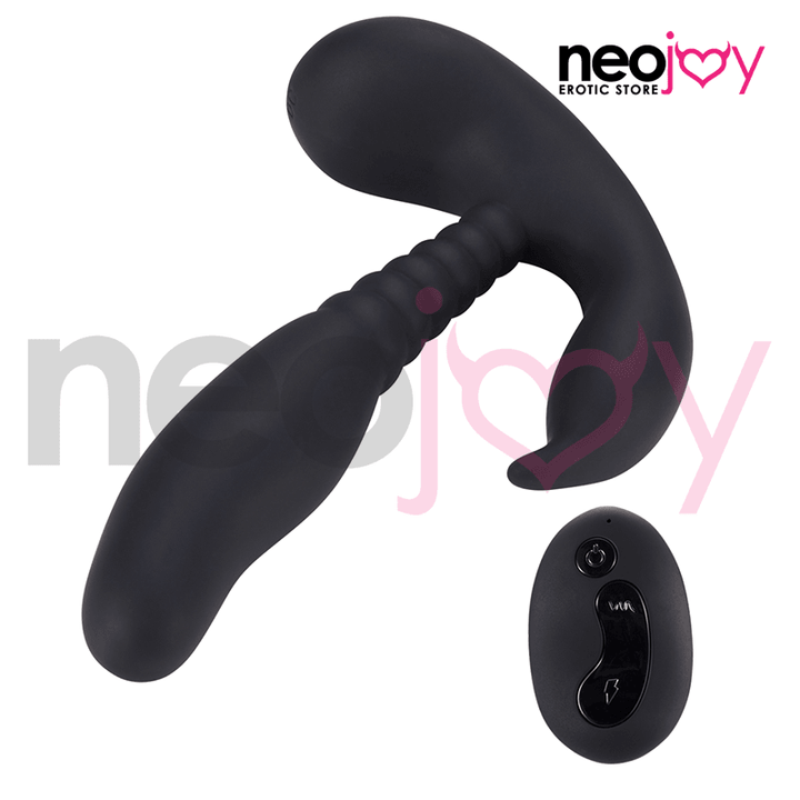 Neojoy Anal Pleasure Dual Vibrating Prostate Stimulator - Black - Lucidtoys