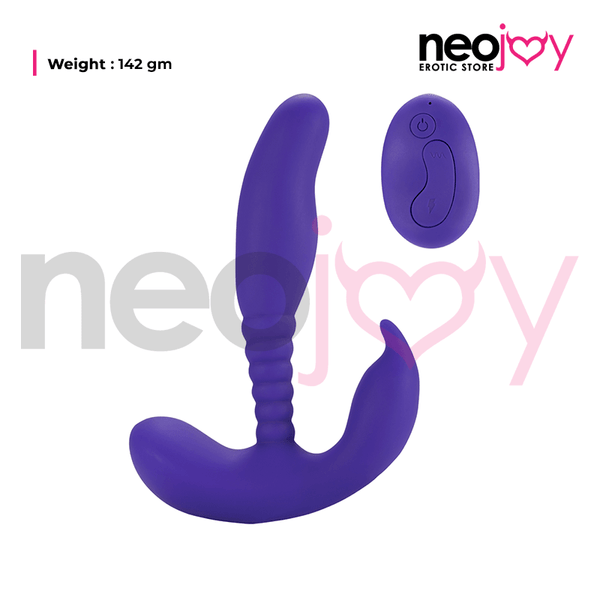 Neojoy Anal Pleasure Dual Vibrating Prostate Stimulator - Purple - Lucidtoys