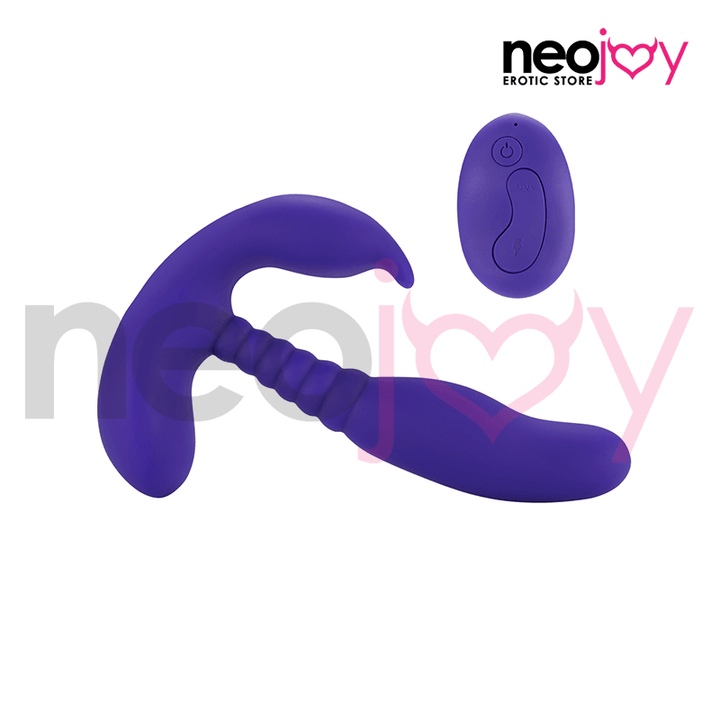 Neojoy Anal Pleasure Dual Vibrating Prostate Stimulator - Purple - Lucidtoys