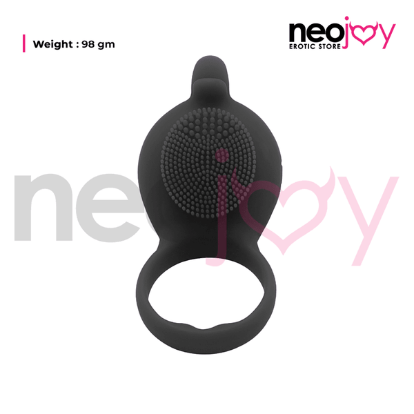 Neojoy Silicone Love Ring - Dolphin - Black - Lucidtoys