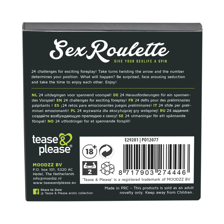 Sex Roulette Foreplay (NL-DE-EN-FR-ES-IT-PL-RU-SE-NO) - Lucidtoys