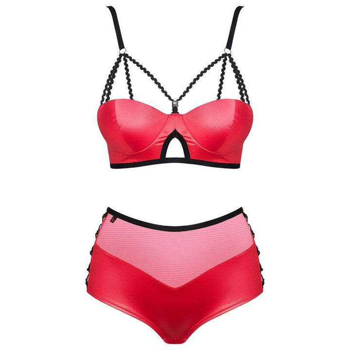 OBSESSIVE - LEATHERIA TWO PIECES SET L/XL - Lucidtoys