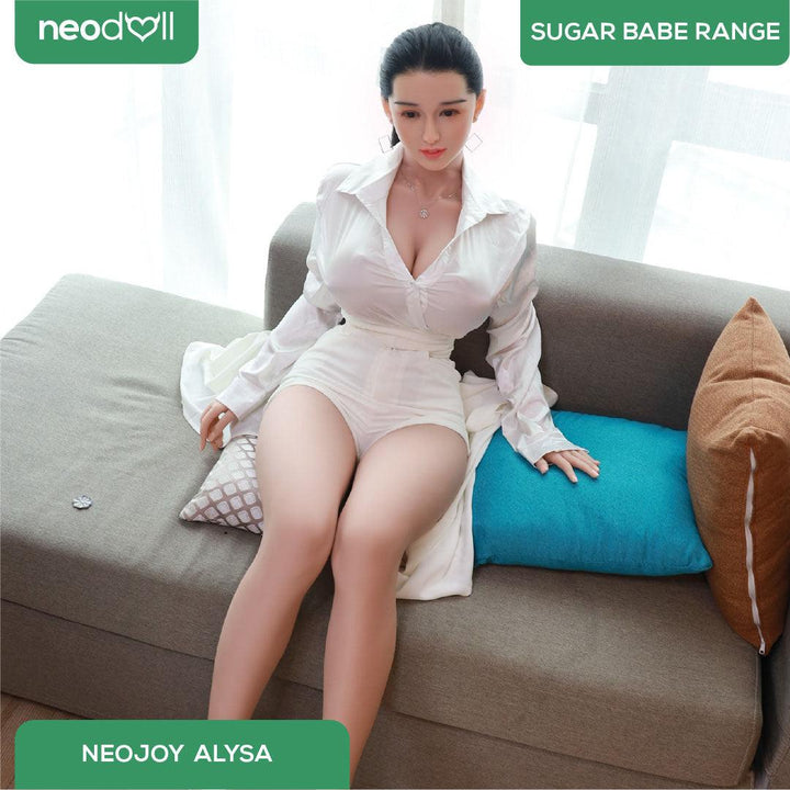Neodoll Sugar babe - Alysa - Silicone TPE Hybrid Sex Doll - Gel Breast - Uterus - 164cm - Natural - Lucidtoys