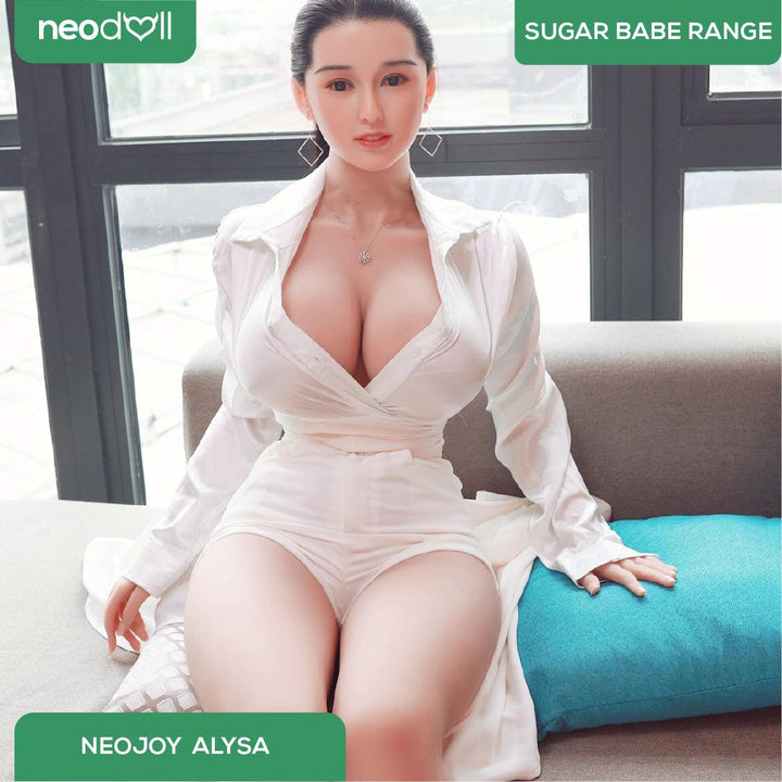 Neodoll Sugar babe - Alysa - Silicone TPE Hybrid Sex Doll - Gel Breast - Uterus - 164cm - Natural - Lucidtoys