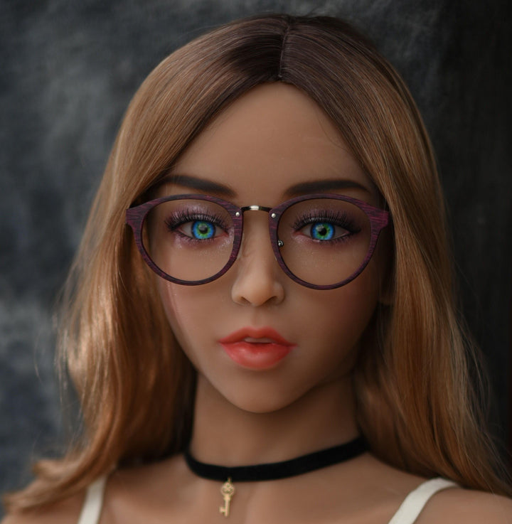 YouQ Head - Sex Doll Head- M16 Compatible - Brown - Lucidtoys