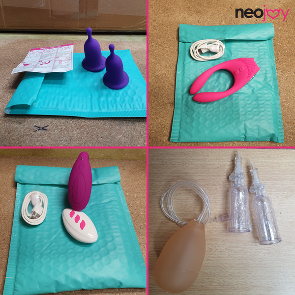 Neojoy Vibrator (Purple) - Vibrator (Pink) - Menstrual Cup - Sucker Sex Toy