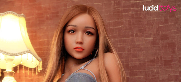 Girlfriend Dolls - Sex Doll Head - M16 Compatible - Brown - Lucidtoys