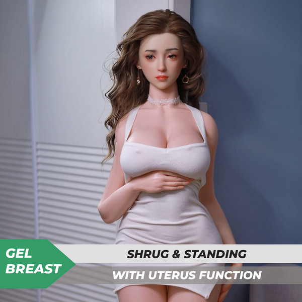 Neodoll Sugar Babe - Zhuer- Silicone TPE Hybrid Sex Doll - Gel Breast - Uterus - 157cm - Silicone Colour