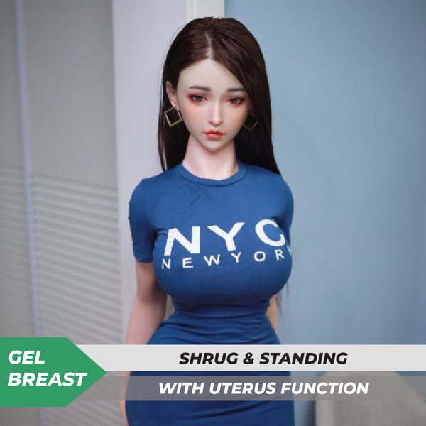 Neodoll Sugar Babe - Achuang - Silicone TPE Hybrid Sex Doll - Gel Breast - Uterus - 157cm - Silicone Colour