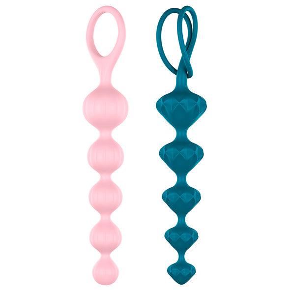 Satisfyer Beads Dual Set - Silicone Anal Probers for Beginners - Butt Plug Toy - Lucidtoys