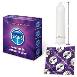 Skins Extra Large Condoms - Lucidtoys