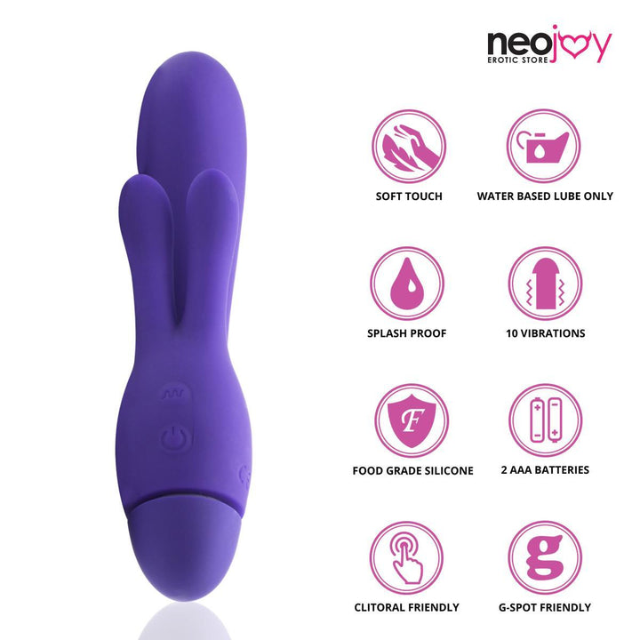 Neojoy G-spot Clit Silicone Vibrator 10-Speed Functions - Lucidtoys