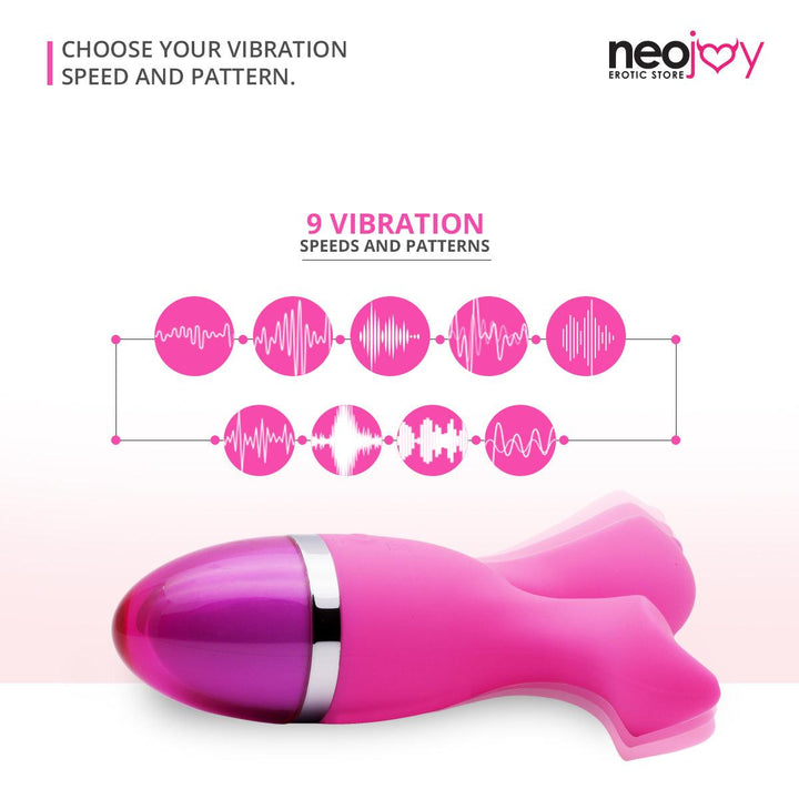 NeoJoy Double Pleasure Dual Vibrator Silicon 9 Function USB Rechargeable Vibration - Lucidtoys
