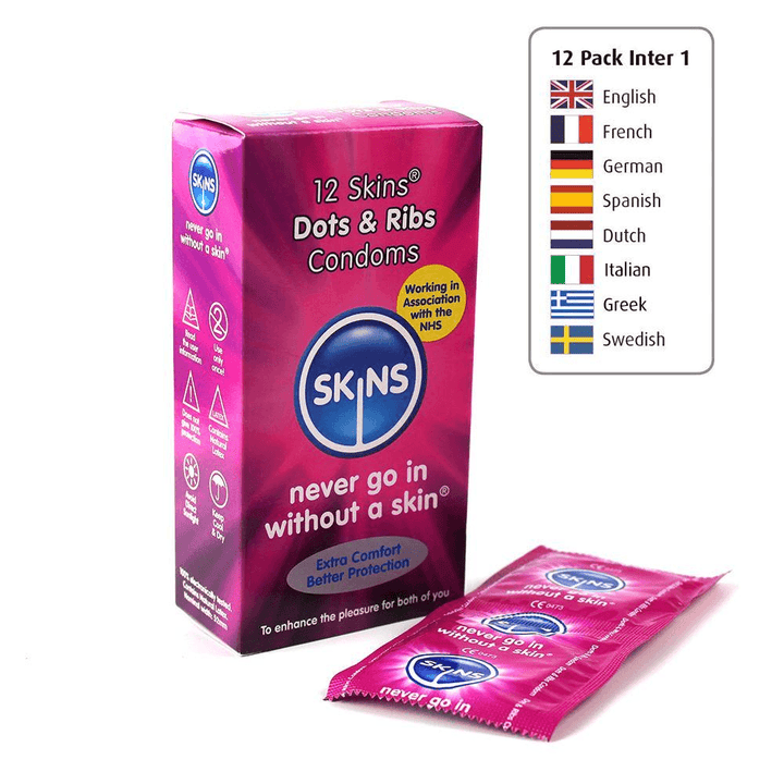 Skins Ribbed & Dotted Condoms - Lucidtoys