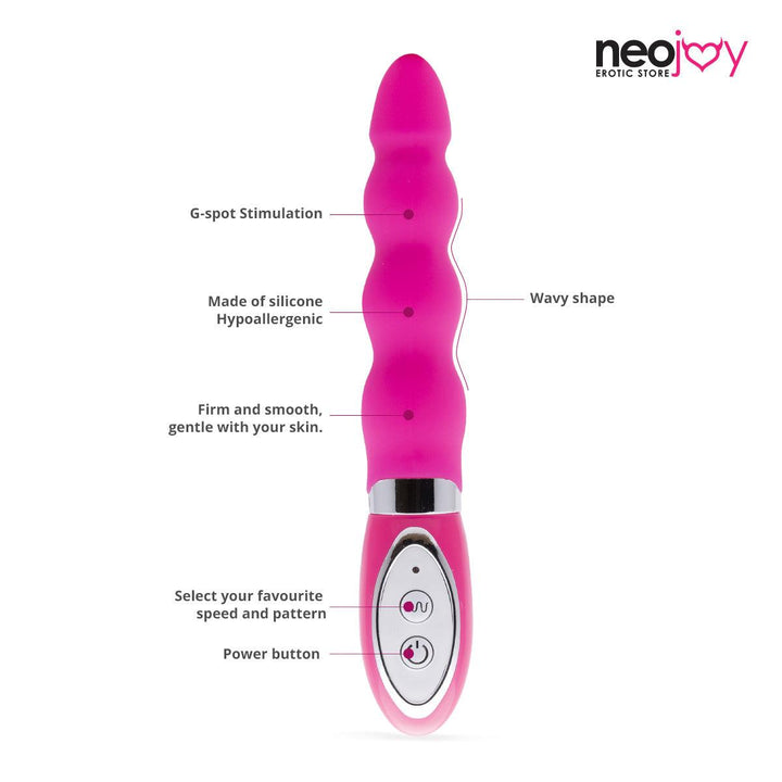 Neojoy Smooth Anal Beads Silicone Clitoral Vibrator 10-Speed Functions